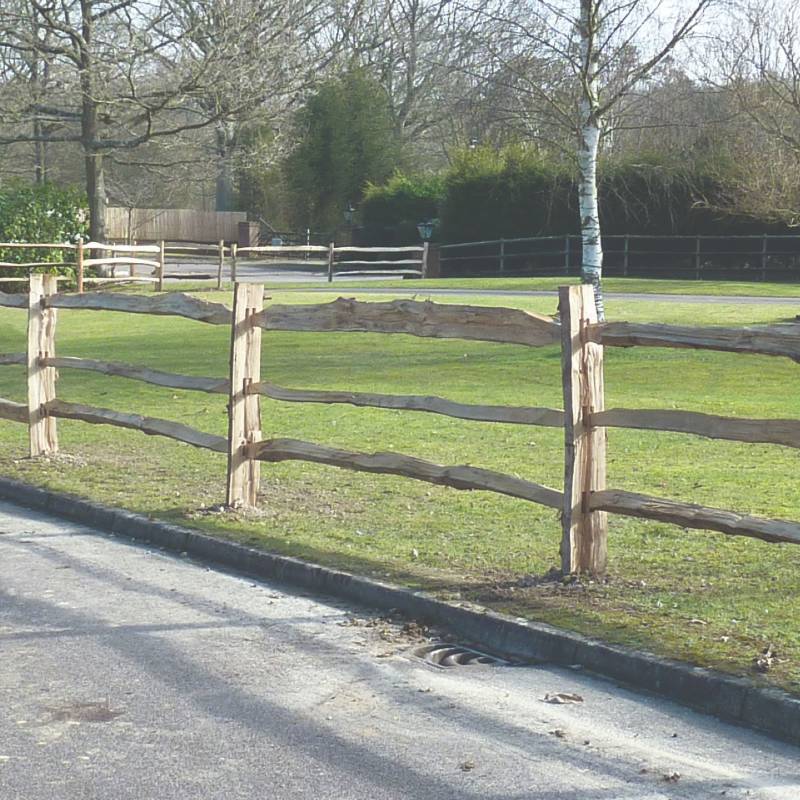 Chestnut Cleft Post Rail Fence