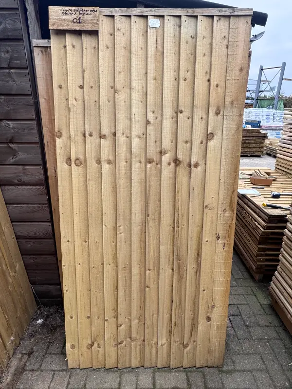 01 Chart Featheredge Garden Gate 960mm Wide x 1980mm High Clearance