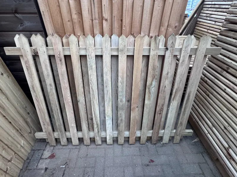 06 Chart Double Sided Palisade PT Picket Fence Panel 1.83m Wide x 1.2m High Clearance