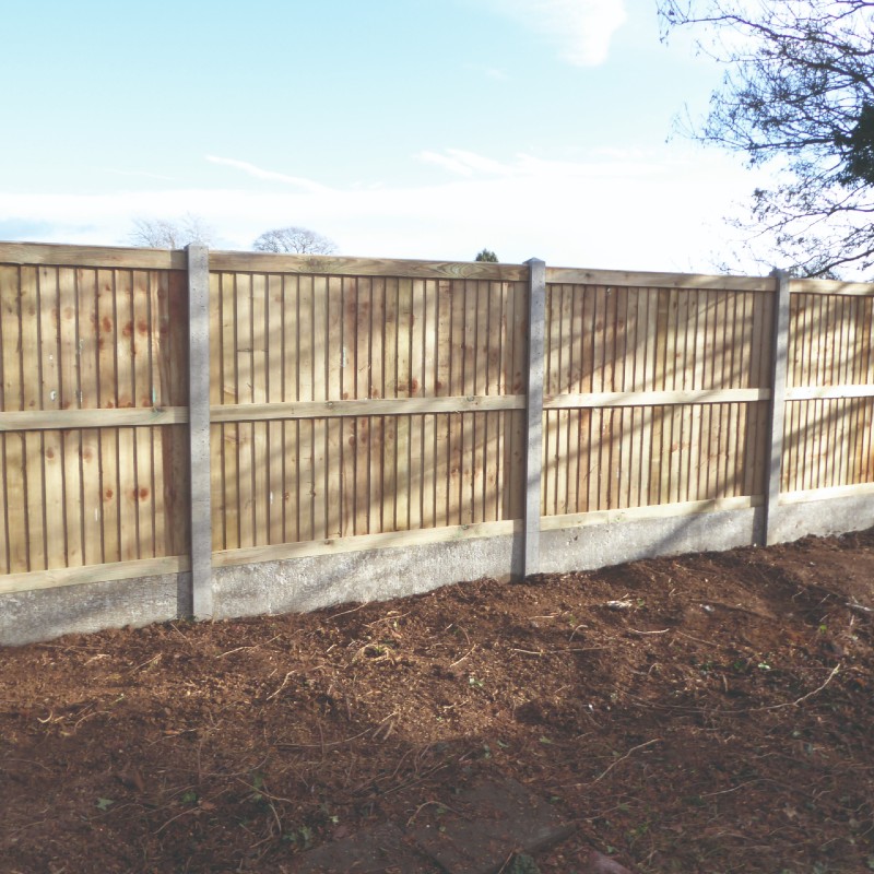 Concrete Morticed Post Fence