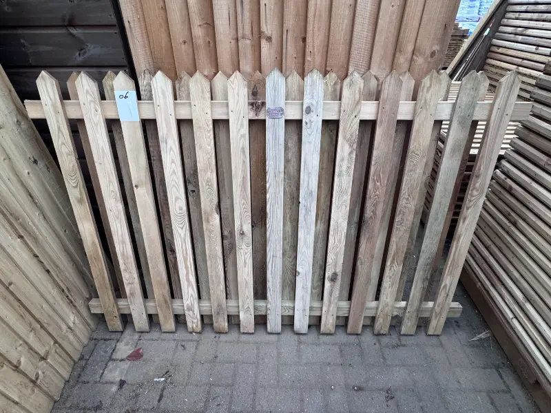 06 Chart Double Sided Palisade PT Picket Fence Panel 1.83m Wide x 1.2m High Clearance
