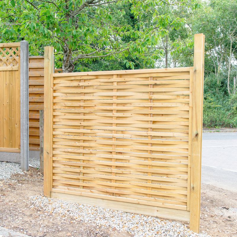 Woven Pine Fence Panel