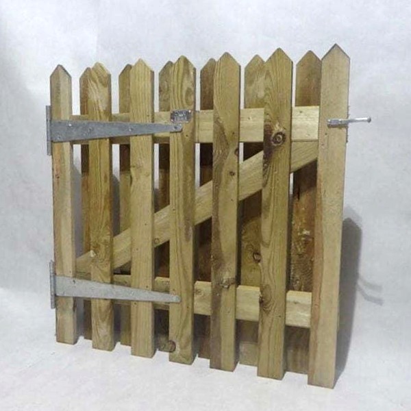 Double Sided Palisade Gate Pointed Top